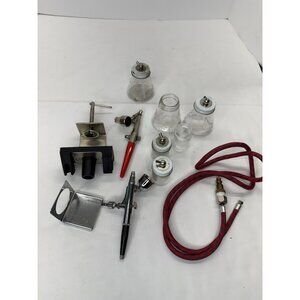 Paasche Airbush LOT of Tools Bottles Wrenches Hose Air Cap READ